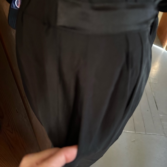 Ramy Brook Stretch Silk Allyn Paperbag Waist, Cropped Pants - Picture 6 of 12